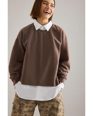 By Anthropologie Washed Sweatshirt - Brown