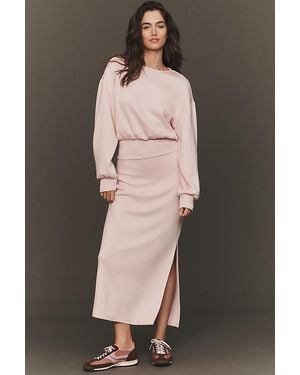 Daily Practice Long-Sleeve Knit Maxi Dress - Pink