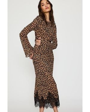 Never Fully Dressed Lucia Leopard Maxi Dress - Multicolour