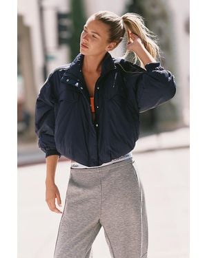 Daily Practice Nylon Funnel-Neck Bubble Jacket - Blue