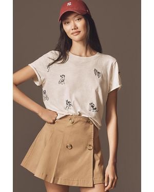 Maeve The Caitlin Boxy T-Shirt By Embroidery Edition - White