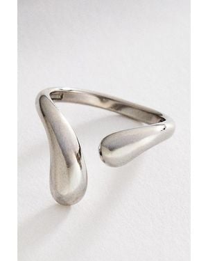 By Anthropologie Open Molten Ring - Metallic