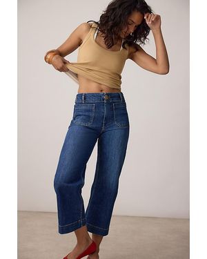 Maeve The Colette Crop Wide-Leg Jeans By - Blue