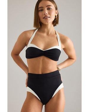 Away That Day Cote D'Azur Halter Bikini Top - Black
