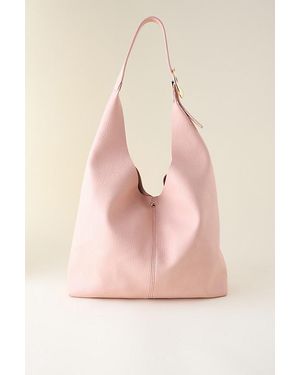 By Anthropologie The Love Knot Slouchy Bag: Buckle Edition - Pink