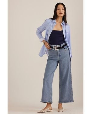 GOOD AMERICAN Soft Tech Good Skate Wide-Leg Jeans - Blue