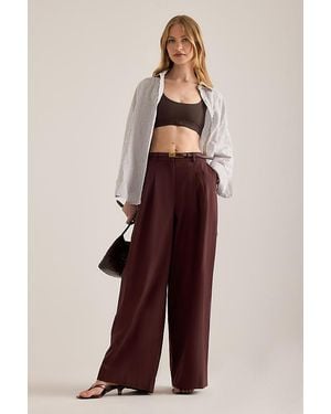 Maeve The Avery Linen-Blend Pleated Trousers By - Brown