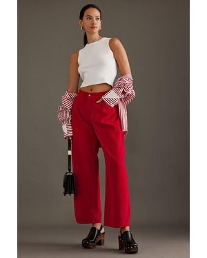 ALIGNE Markus Cord Trousers - Red