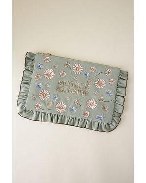Elizabeth Scarlett Mother Of The Bride Embroidered Pouch - Grey