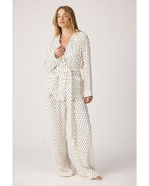 It's 9pm Rizzo Polka Dot Suit Long Pyjama Set - Natural