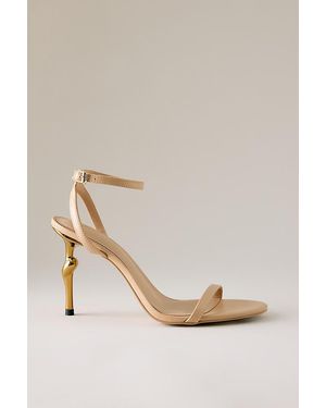 JW PEI Alivia Metal Heel Sandals - Natural