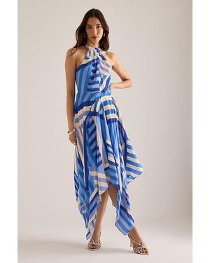 bill in blue dress Mac Duggal High Neck Cape Mini Dress - Fuchsia (Pink) main image 0