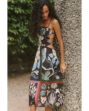 Celandine X Sarah Gordon Cutout Midi Dress - Green