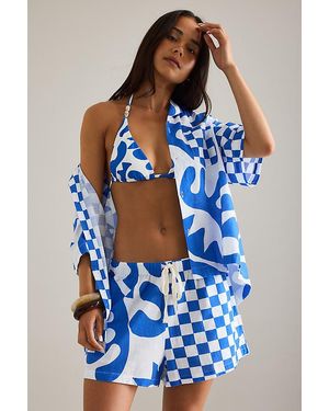 Sea Level Seascape Boxer Shorts - Blue