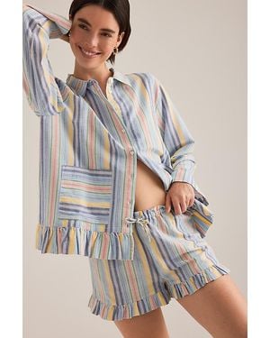 Damson Madder Florie Frill Shorts - Grey