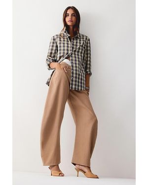 By Anthropologie The Mollie Low-Rise Barrel Jeans - Green