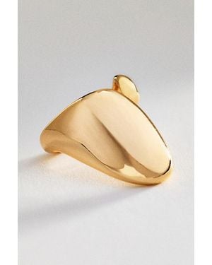 By Anthropologie Molten Statement Rings - White