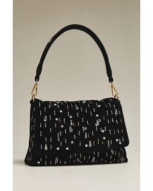 Maeve Audra Beaded Shoulder Bag - Black
