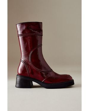 Miista E8 By Malene Square-Toe Leather Boots - Brown