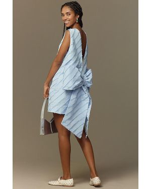 Stella Nova Bow Back Mini Dress - Blue
