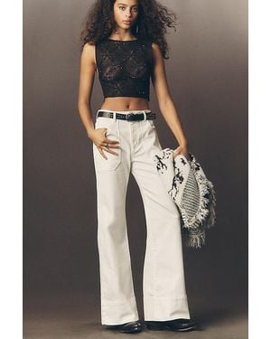 Pilcro The Rylan Relaxed High-Rise Flare Jeans By - Natural