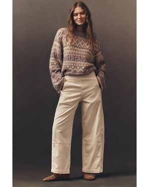 Pilcro The Izzie Relaxed Pull-On Barrel Trousers By Corduroy Edition - Brown
