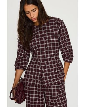 ALIGNE Janey Checked Tailored Blouse