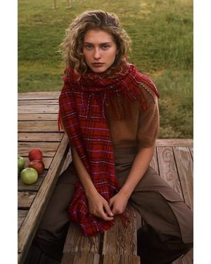 Maeve Brushed Scarf - Brown