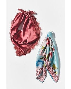 By Anthropologie Classic Square Scarf - Red