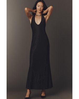 AFRM Danika Halter Mesh Maxi Dress - Grey
