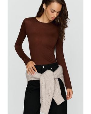 Pilcro Dumont Long-Sleeve Top - Brown