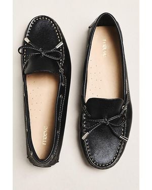 Maeve Bow Driving Moccasins - Black
