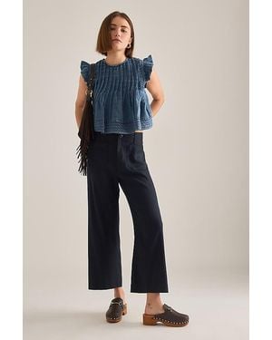 Pilcro The Jade Denim Swing Top By - Blue