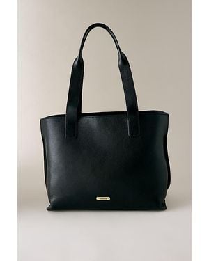 Barbour Alder Large Leather Tote Bag - Black