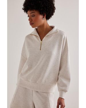 Varley Hawley Half-Zip Sweatshirt - White