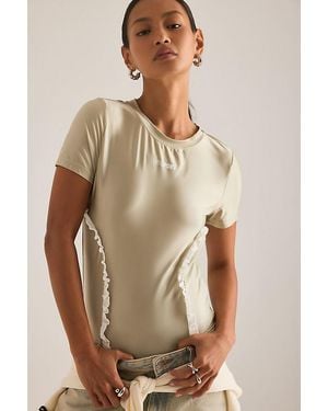 OperaSPORT Colette Ruffle Top - Brown