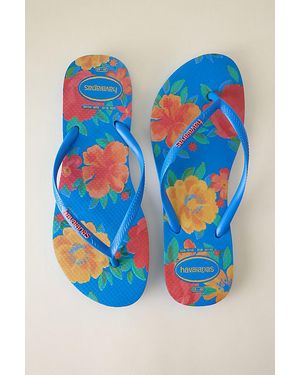 Havaianas Slim Summer Bliss Flip Flops - Blue