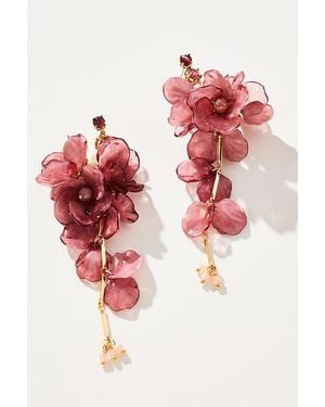 By Anthropologie Blossom Drop Earrings - Red
