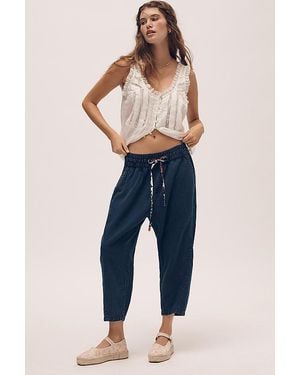 Pilcro Mid-Rise Cotton Harem Jeans - Blue