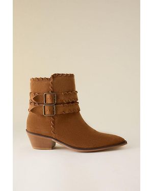 By Anthropologie Monroe Stitch Ankle Boots - Brown