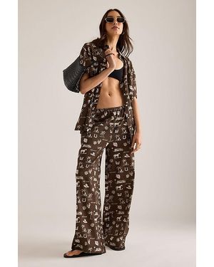 Wild Lovers Rodeo Wide-Leg Trousers - Natural