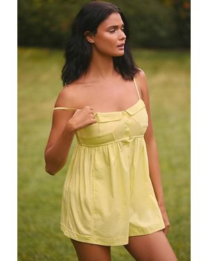 By Anthropologie Clean Cut Playsuit - Green