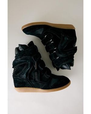 Bronx Jaeyy Suede Wedge Trainers - Black