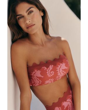 Celandine Misty Bandeau Bikini Top - Red