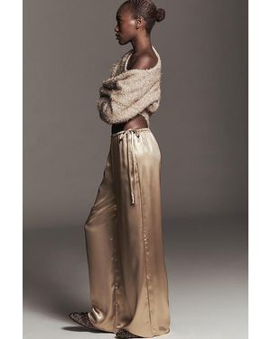 Maeve Liquid Shine Party Pull-On Trousers - Grey