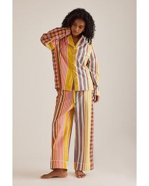 Karen Mabon Tartan Stripe Long Pyjama Set - Multicolour