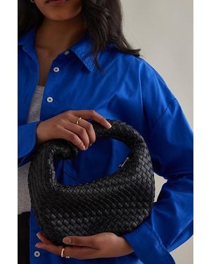Melie Bianco Larissa Woven Faux-Leather Shoulder Bag - Blue