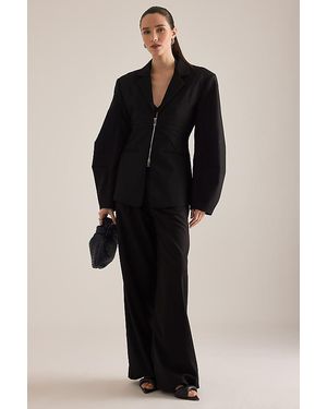Gestuz Zitta Zip-Front Blazer - Black