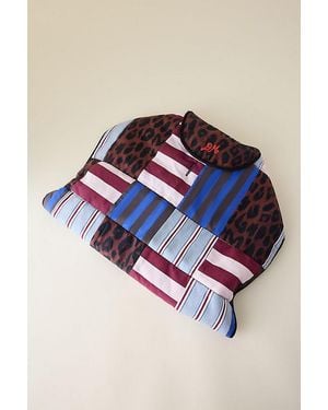 Damson Madder Patchwork Dog Coat - Blue