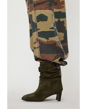 By Anthropologie Suede Scrunch Boots - Brown
